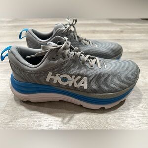 SH90 Hoka One One Mens Gaviota 5 Blue Grey Running Shoes Sneakers Size 10 D